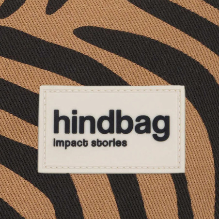 Hindbag Claude Large Cotton Bio Zebra Canele Tote Bag