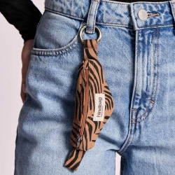Hindbag Côme Keychain Banana Bag Cinnamon Zebra