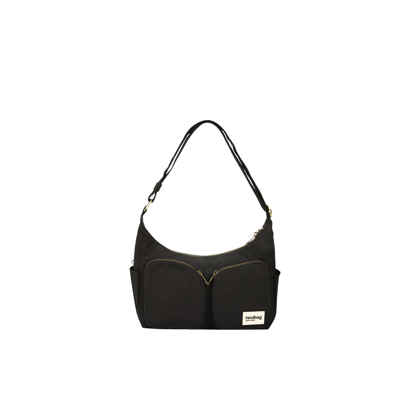 Hindbag Emile Multipocket Organic Cotton Drawstring Bag Black