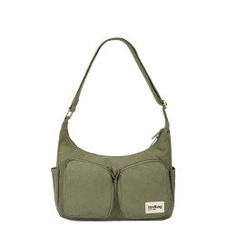 Hindbag Emile Multipocket Organic Cotton Drawstring Bag Olive