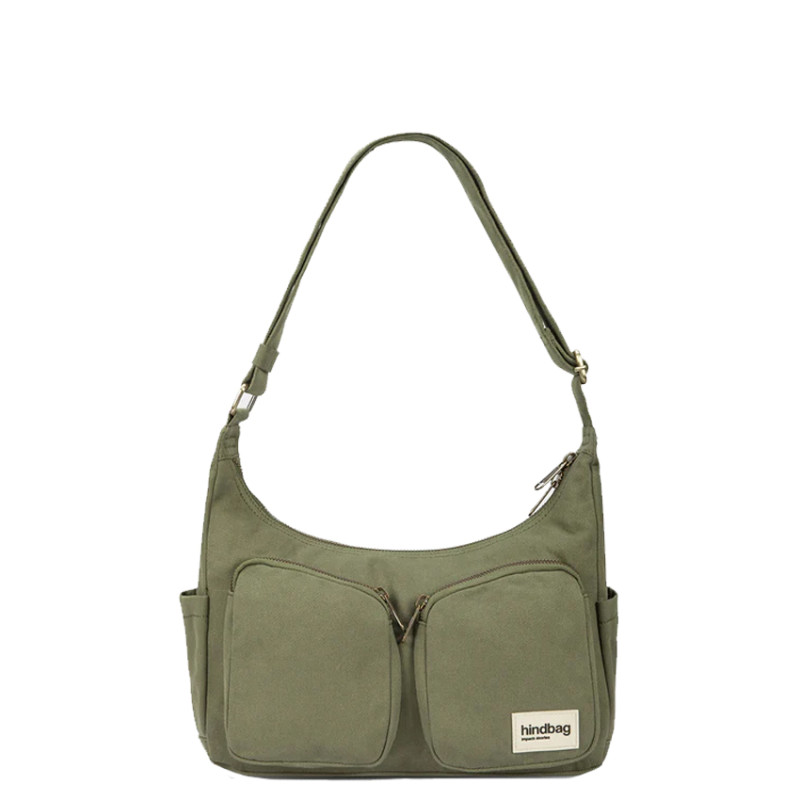 Hindbag Emile Multipocket Organic Cotton Drawstring Bag Olive
