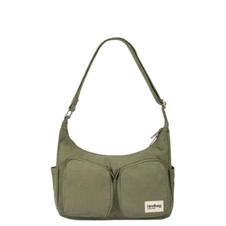 Hindbag Emile Multipocket Organic Cotton Drawstring Bag Olive