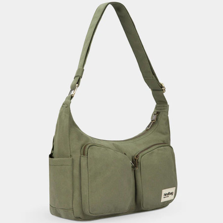 Hindbag Emile Multipocket Organic Cotton Drawstring Bag Olive