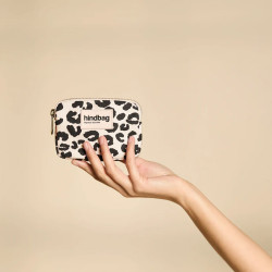 Hindbag Lili Small Coin Purse Leopard Cream