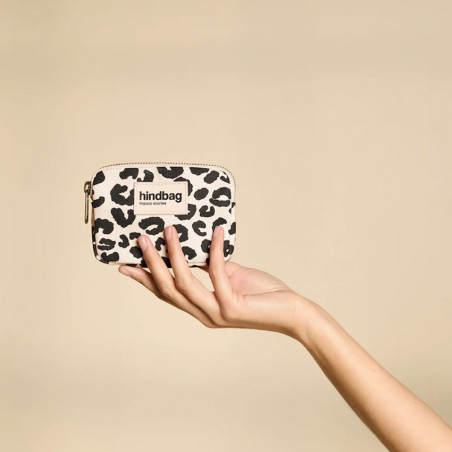 Hindbag Lili Small Coin Purse Leopard Cream