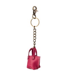 Biba B Minibag Keychain in Washed Calfskin Leather Bag Shape BMB1L ...
