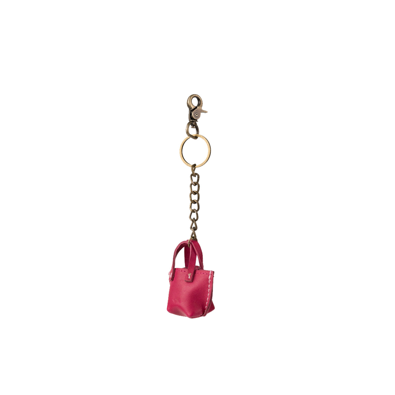 Biba B Minibag Keychain in Washed Calfskin Leather Bag Shape BMB1L ...
