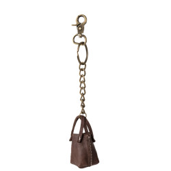 Biba B Minibag Keychain in the Shape of a Washed Calfskin Bag BMB1L...