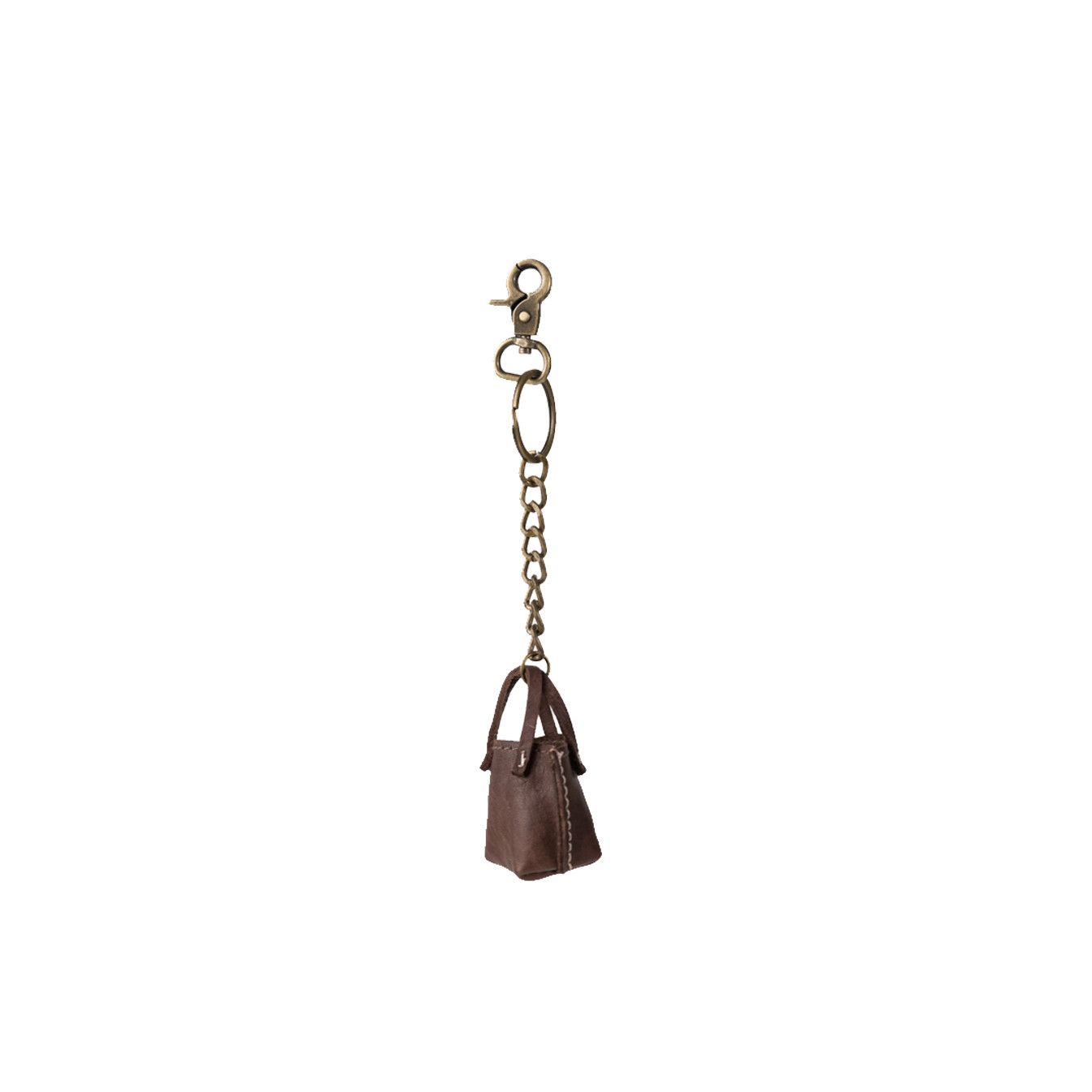 Biba B Minibag Keychain in the Shape of a Washed Calfskin Bag BMB1L...