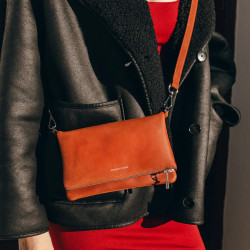 Ateliers Fourès Mycene Mini Pouch with Flap in Fawn Leather