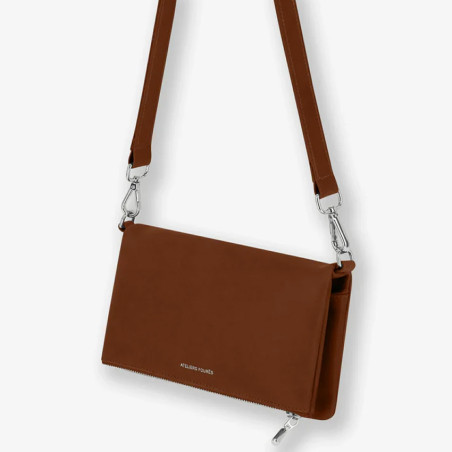 Ateliers Fourès Mycene Mini Pouch with Flap in Fawn Leather