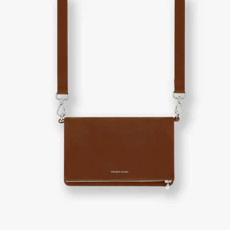 Ateliers Fourès Mycene Mini Pouch with Flap in Fawn Leather