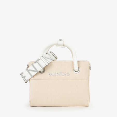Valentino Alexia Summer Handbag Canvas Effect Nat/Off White