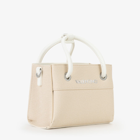 Valentino Alexia Summer Handbag Canvas Effect Nat/Off White
