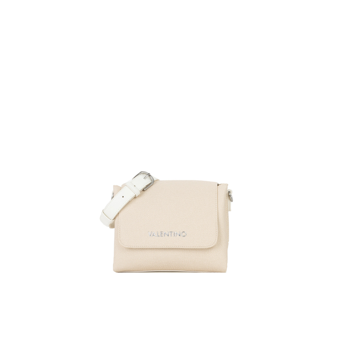 Valentino Alexia Summer Crossbody Canvas Effect Bag Nat/Off White