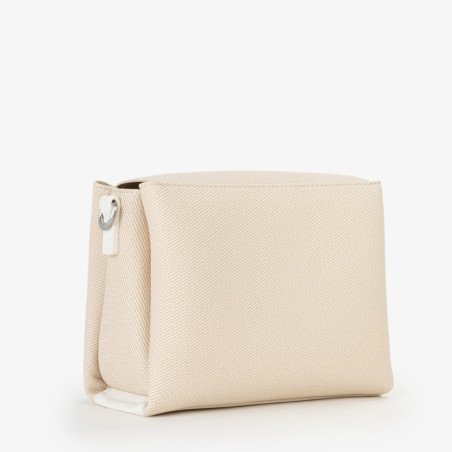 Valentino Alexia Summer Sac Porté Travers Effet Toile Nat/Off White dos
