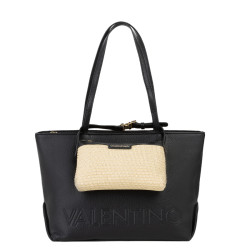 Valentino Maiam Shopping Bag with Detachable Pouch Nero