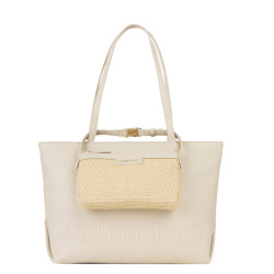 Valentino Maiam Sac Shopping Avec Pochette Amovible Beige