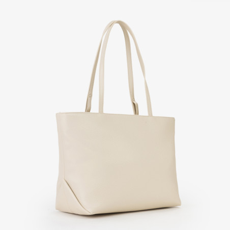 Valentino Maiam Sac Shopping Avec Pochette Amovible Beige côté