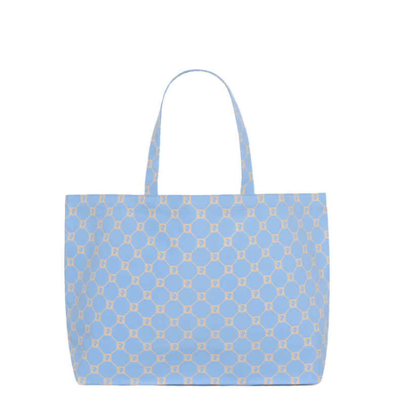 Gérard Darel Lolita Monogrammed Canvas Tote Bag Sky/Vanilla