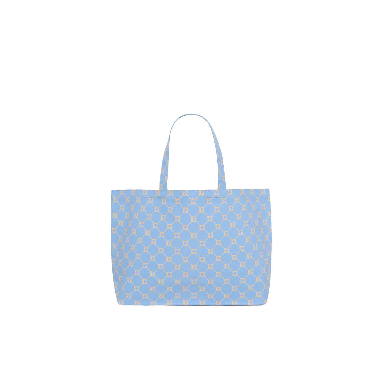 Gérard Darel Lolita Monogrammed Canvas Tote Bag Sky/Vanilla