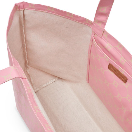 Gérard Darel Lolita Monogrammed Canvas Tote Bag Strawberry/Vanilla