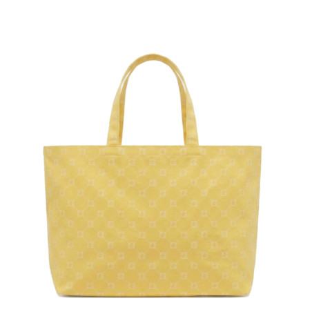 Gérard Darel Lolita Canvas Tote Bag Monogrammed Lemon/Vanilla