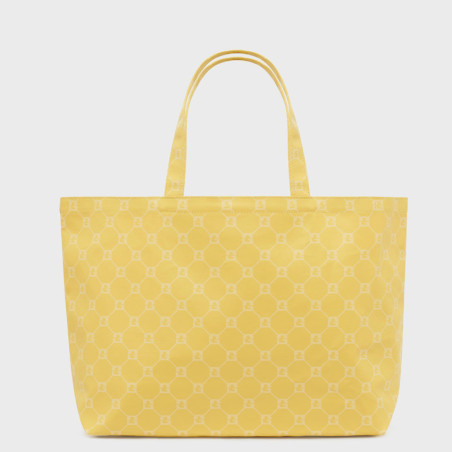 Gérard Darel Lolita Canvas Tote Bag Monogrammed Lemon/Vanilla