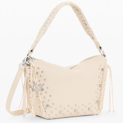 Desigual Gallium Besace Cloutée Crudo Beige côté