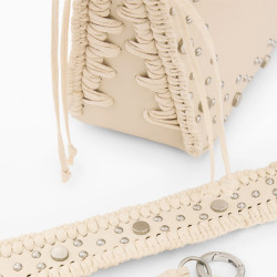 Desigual Gallium Studded Satchel Crudo Beige