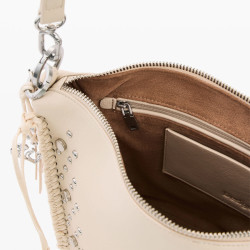 Desigual Gallium Besace Cloutée Crudo Beige ouvert