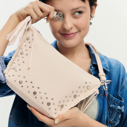 Desigual Gallium Studded Satchel Crudo Beige