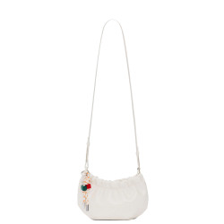 Desigual Half Logo Petit Sac Bourse Avec Charms Crudo Beige