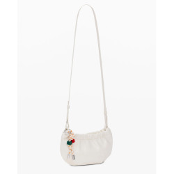 Desigual Half Logo Small Pouch Bag With Charms Crudo Beige