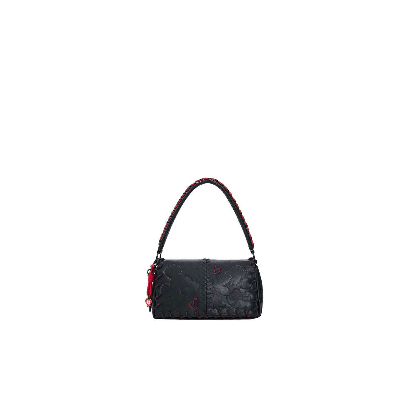 Desigual Mickey Rolling Bag M Textured Drawings Black