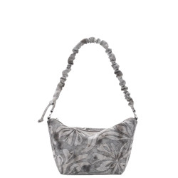 Desigual Obsidian Drawstring Bag M With Embroidered Details Grey Me...