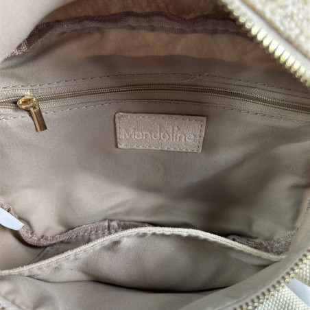 Straw Effect Banana Bag Beige
