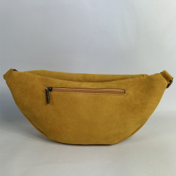 Farfouillette Daim Clouté Sac Banane Jaune