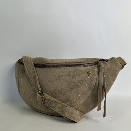 Farfouillette Taupe Banane Clouté Sac