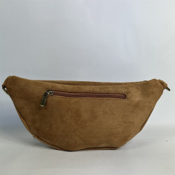 Farfouillette Studded Banana Bag Camel