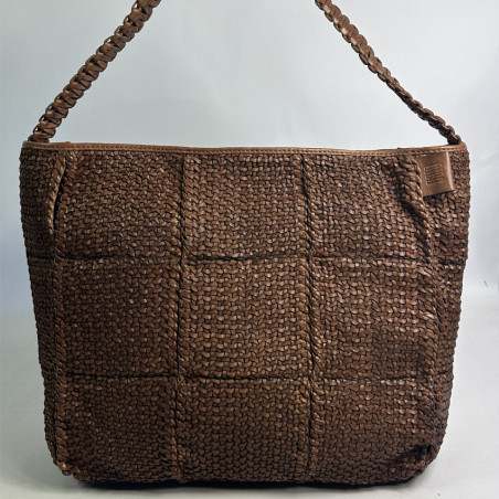 Biba Kenett Woven Leather Shopping Bag