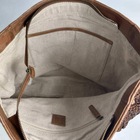 Biba Kenett Woven Leather Shopping Bag