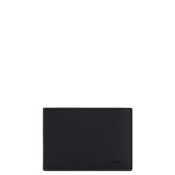 The Tanner Charles Bi-fold Grainy Leather Wallet with Flap
