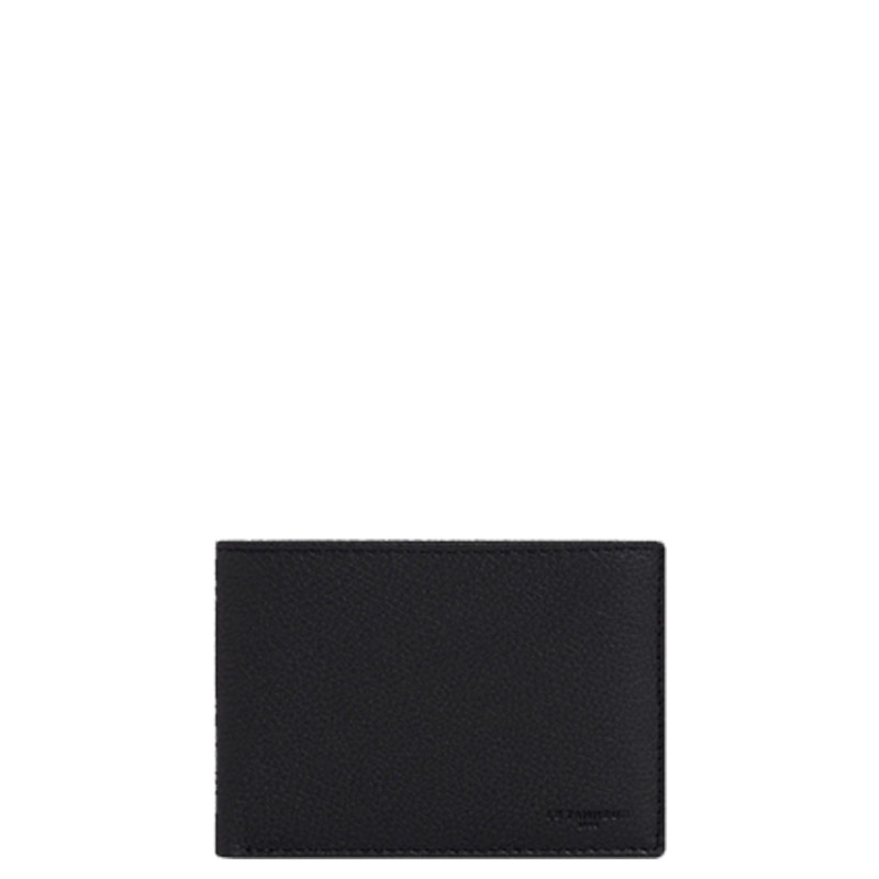 Le Tanneur Charles Porte Cartes Zippé Cuir Grainé Noir