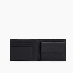 The Tanner Charles Bi-fold Grainy Leather Wallet with Flap