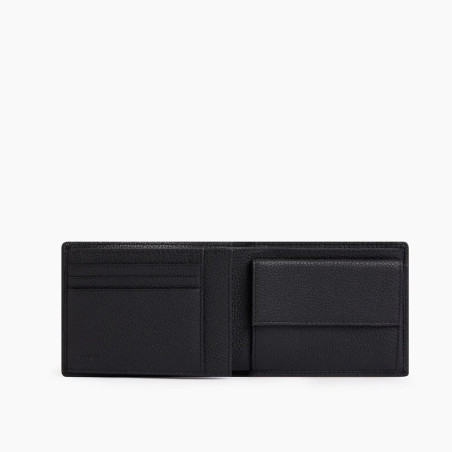 The Tanner Charles Bi-fold Grainy Leather Wallet with Flap