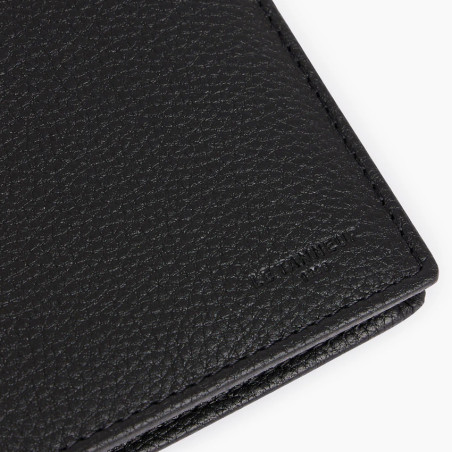 The Tanner Charles Bi-fold Grainy Leather Wallet with Flap