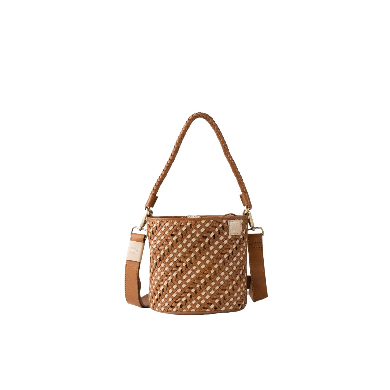 Biba Selma Woven Bucket Bag SEM1L Crudo