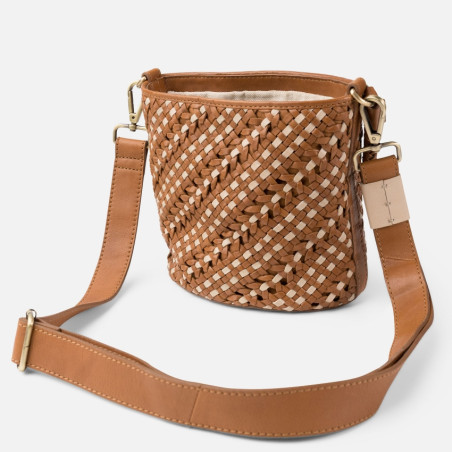 Biba Selma Sac Seau En Cuir Tressé SEM1L Crudo dos