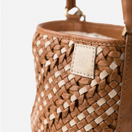 Biba Selma Woven Bucket Bag SEM1L Crudo